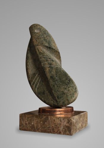 Korzh Bohdan, Boat, 2015, marble, copper, 23 x 14 x 12